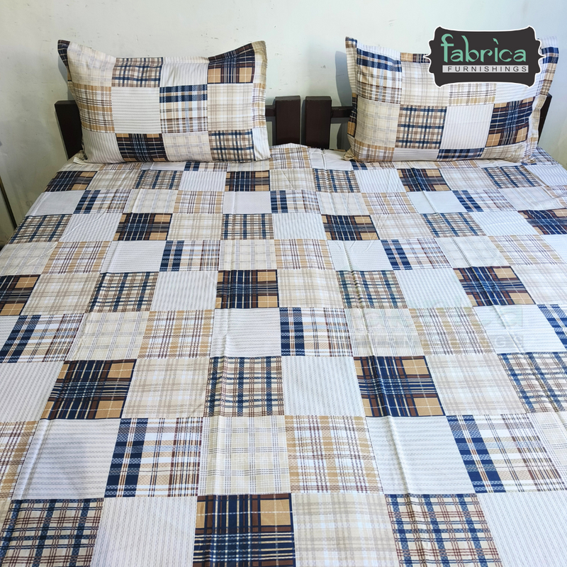 Fabby Decor Designer Super Kingsize Printed Pure Cotton Bedsheet