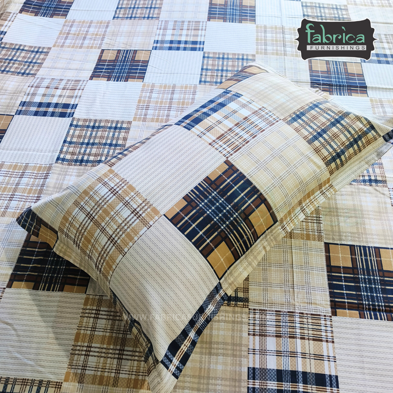 Fabby Decor Designer Super Kingsize Printed Pure Cotton Bedsheet