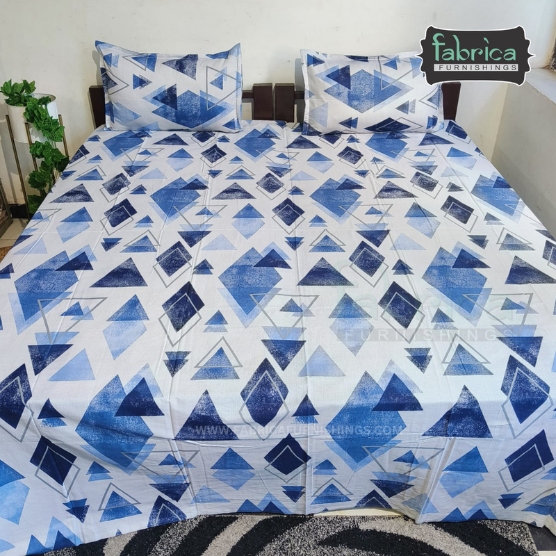 Fabby Decor Designer Super Kingsize Printed Pure Cotton Bedsheet