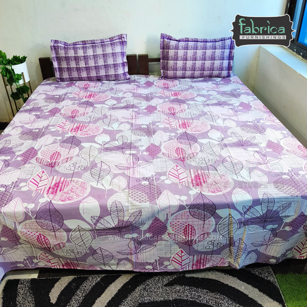 Decor classic Print Cotton  Double Bedsheet