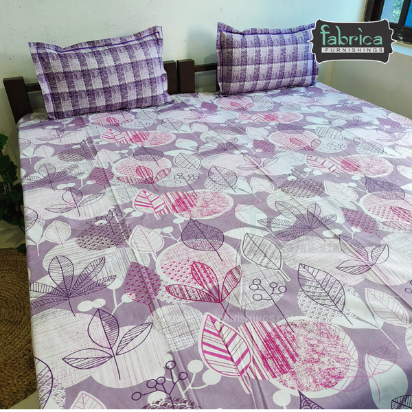 Decor classic Print Cotton  Double Bedsheet
