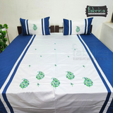 Fabby Decor Cotton Designer Embroidery kingsize Bedsheets