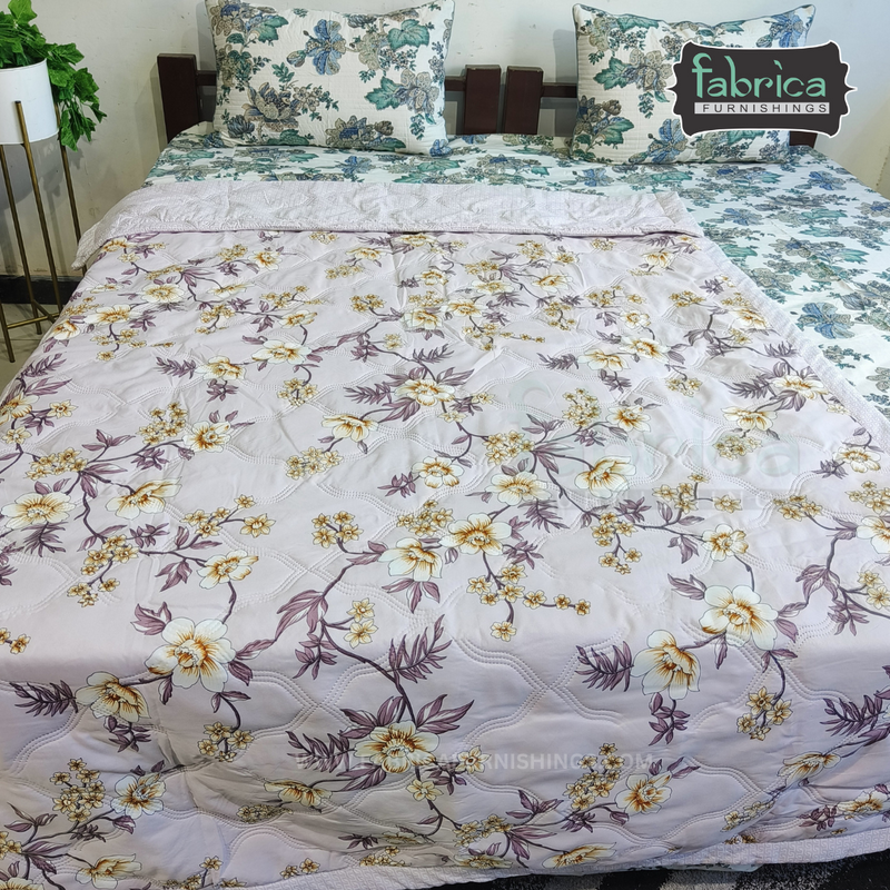 Fabby Abstract Print Single bed Comforter(Quilt)