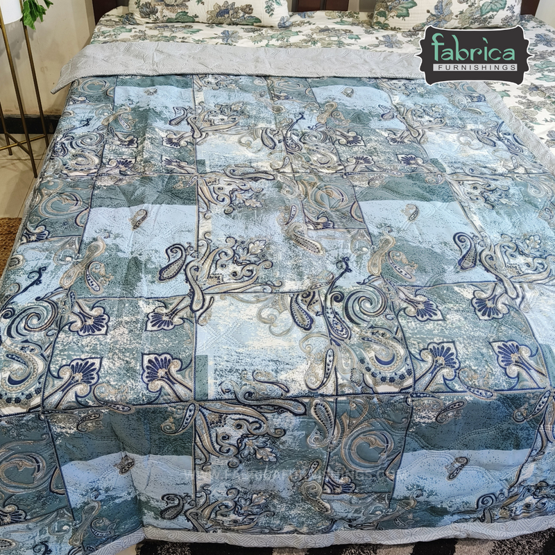 Fabby Abstract Print Single bed Comforter(Quilt)