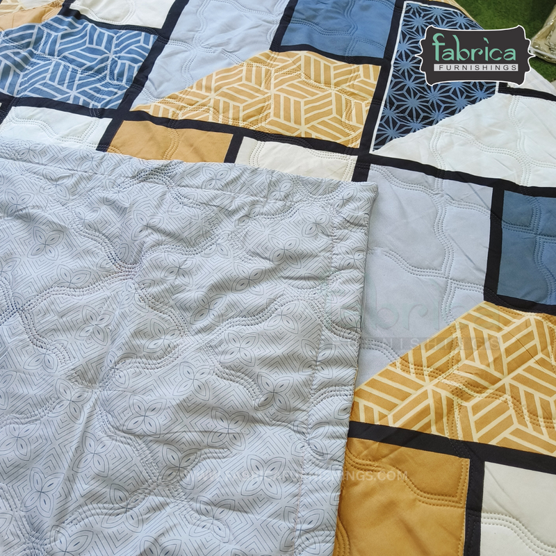 Fabby Abstract Print Single bed Comforter(Quilt)