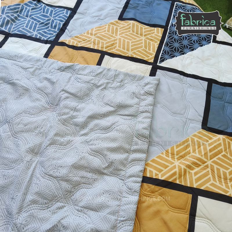 Fabby Abstract Print Single bed Comforter(Quilt)