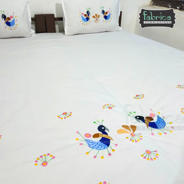 Decor Classic Embroider Cotton Designer King Bed Sheets