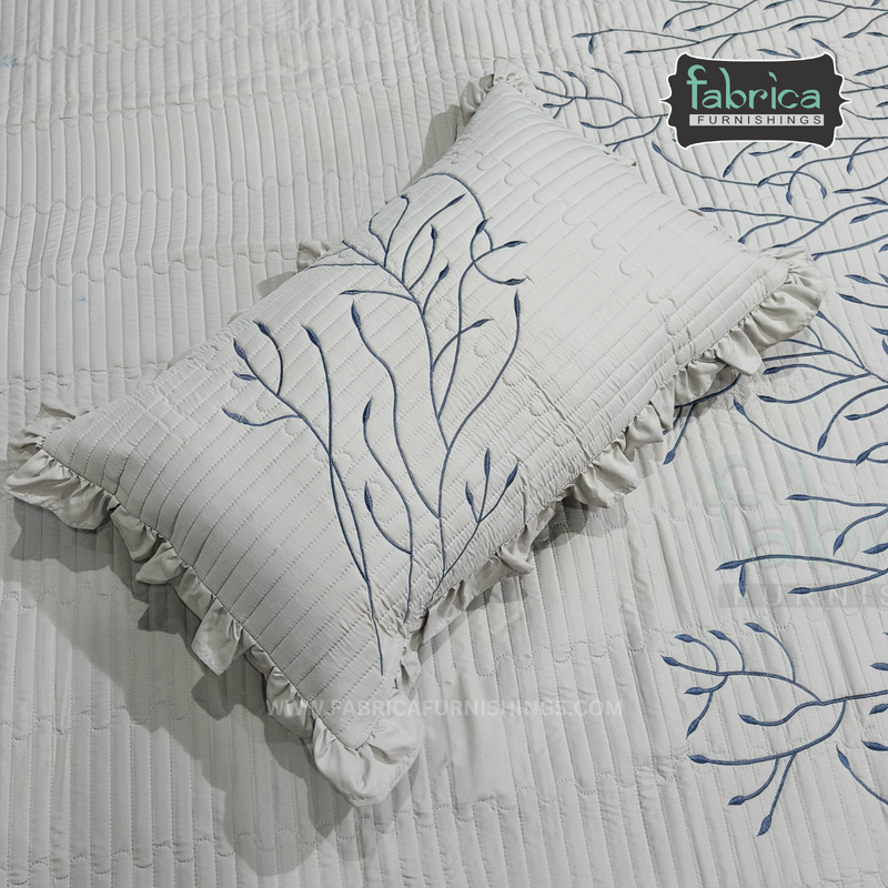 Dreamy Quilted Embroidered King Size Bedcover Set