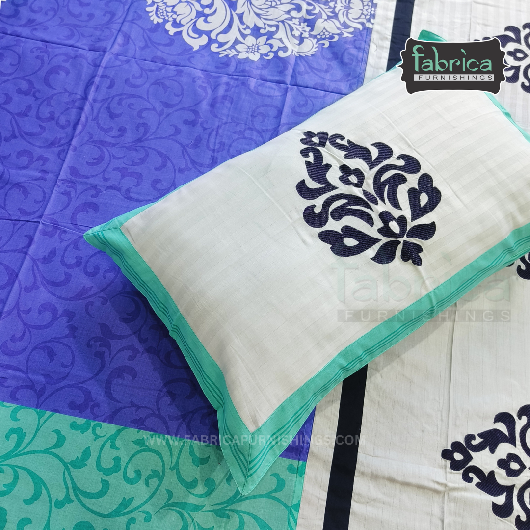 Fabby Decor Designer Embroidered king Size Bed Sheets