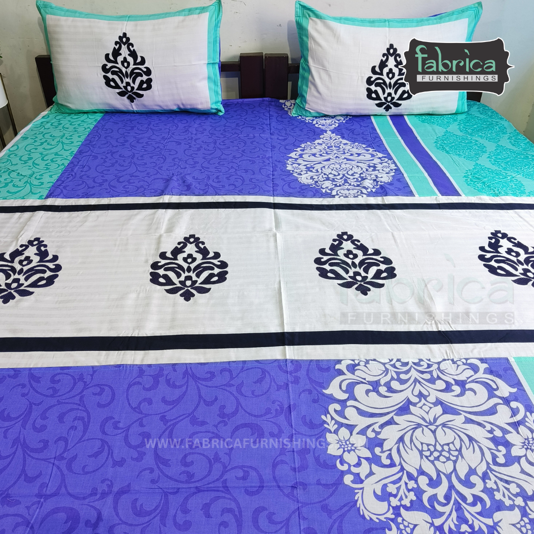 Fabby Decor Designer Embroidered king Size Bed Sheets