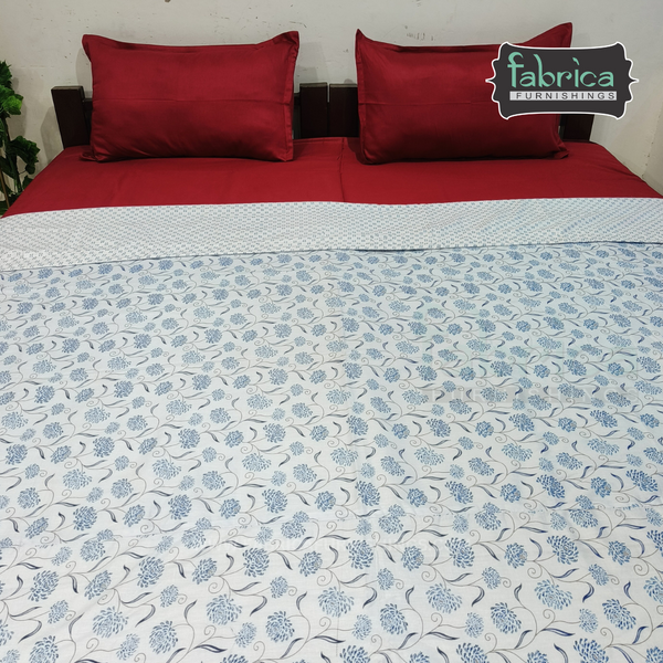 Pure Cotton Bright Double Bed AC Duvet (TEHER Or AC Quilt)