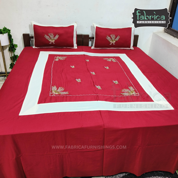 Decor Classic Embroider Cotton Designer King Bed Sheets