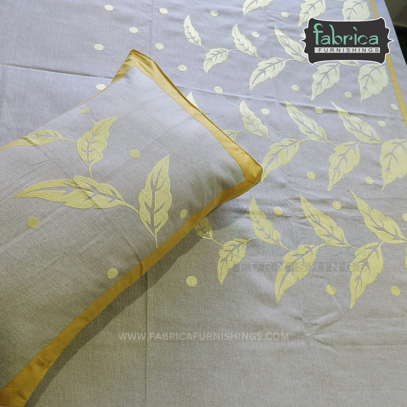 Designer Embroidered Jute Cotton king Size Bedcover