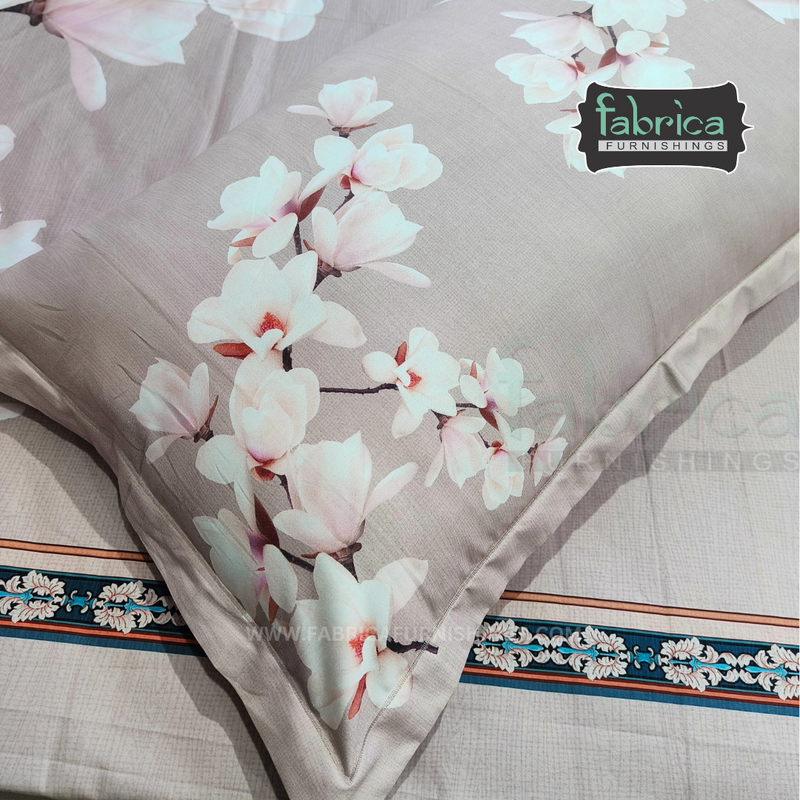 Fab Decor Pure Cotton Digital Print Super Kingsize Bedsheet (400TC)