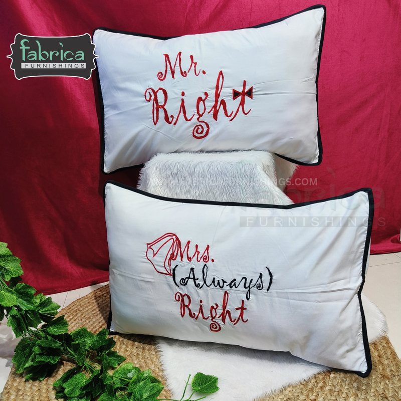 Mr and Mrs Only Pillow Cover Pair