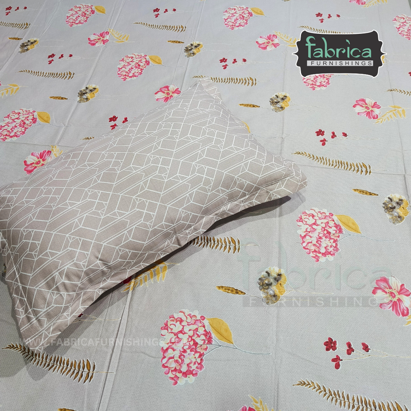 Fabby Decor Super Kingsize Printed  Pure Cotton Bedsheet