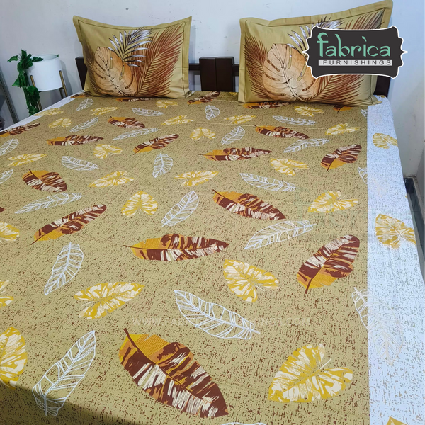 Fabby Decor Designer Print Cotton King Size Bed Sheets