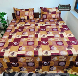 Fabby Decor Designer Print Cotton Double Bed Super King Size Bed Sheets