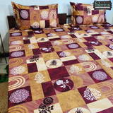 Fabby Decor Designer Print Cotton Double Bed Super King Size Bed Sheets