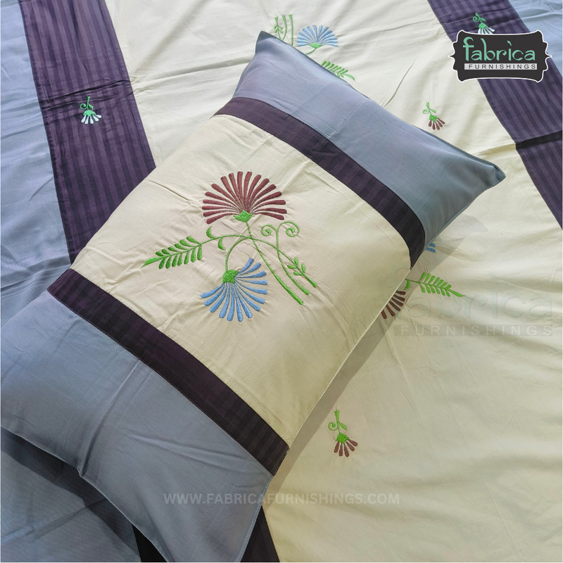 Fabby Home Embroider Single Bedsheet