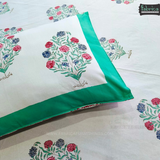 Fab Nazakhat Pure Cotton Handblock Super Kingsize Bedsheet