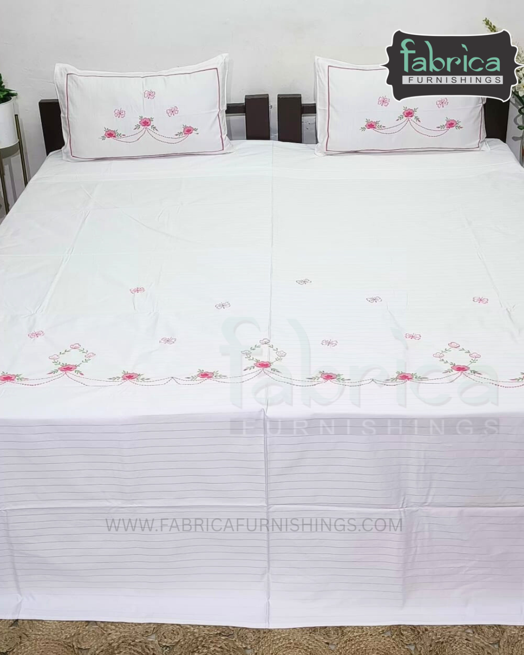 Decor Classic Embroidery Cotton Designer King Size Bed Sheets