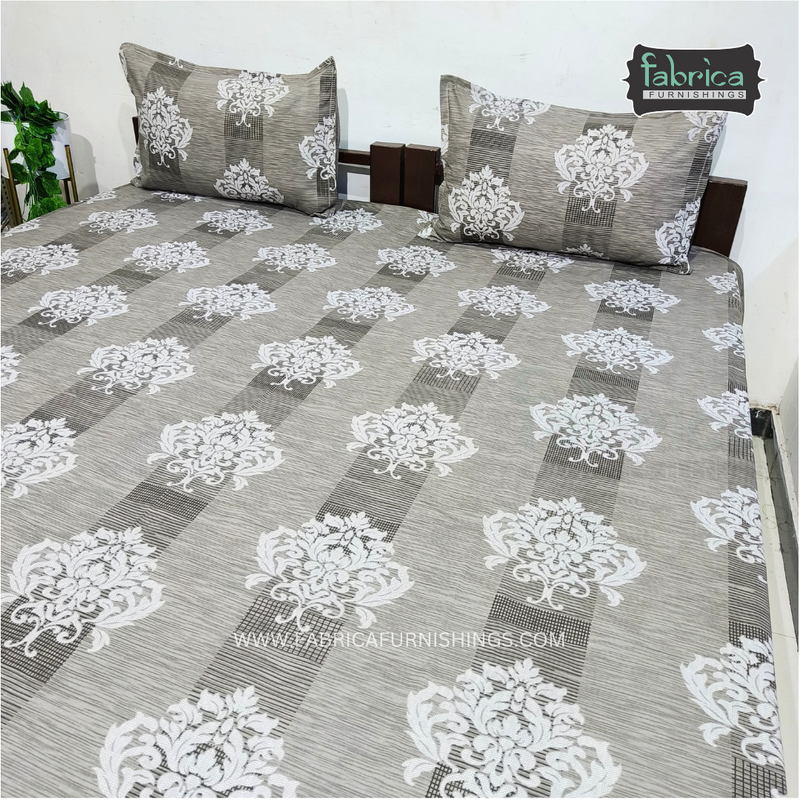 Fabby Decor Designer Super Kingsize Printed Pure Cotton Bedsheet