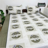 Fabby Decor Designer Super Kingsize Printed Pure Cotton Bedsheet