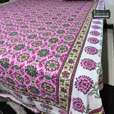 Decor Designer Print Cotton Double Bed Queen Size Bed Sheets (93*108 Inch)