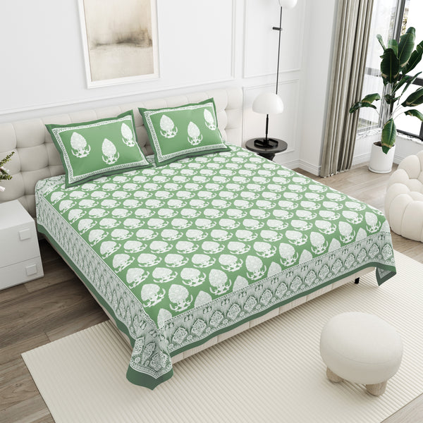 Anukriti Printed Pure Cotton King Size Bedsheet set