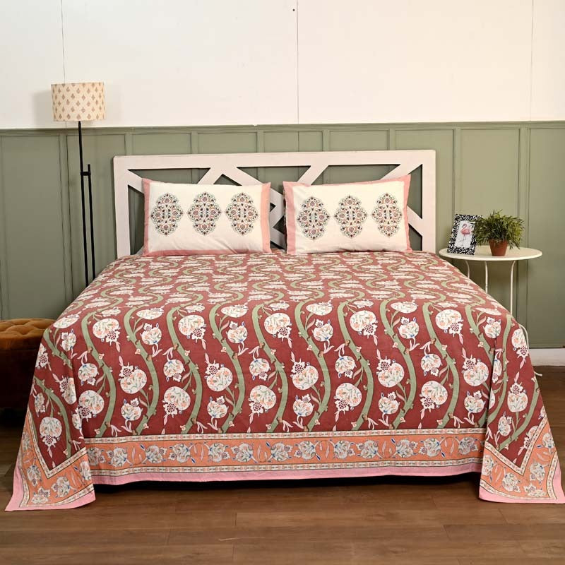 Mughal Utsav Pure Cotton King Size Bedsheet
