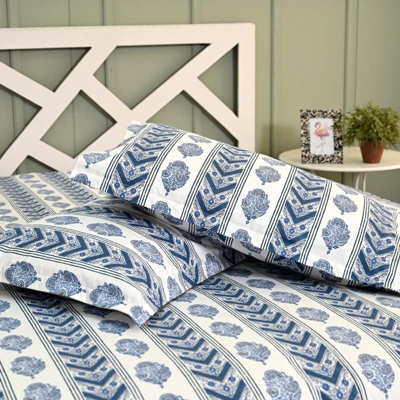 Majestic printed pure cotton king size bedsheet set
