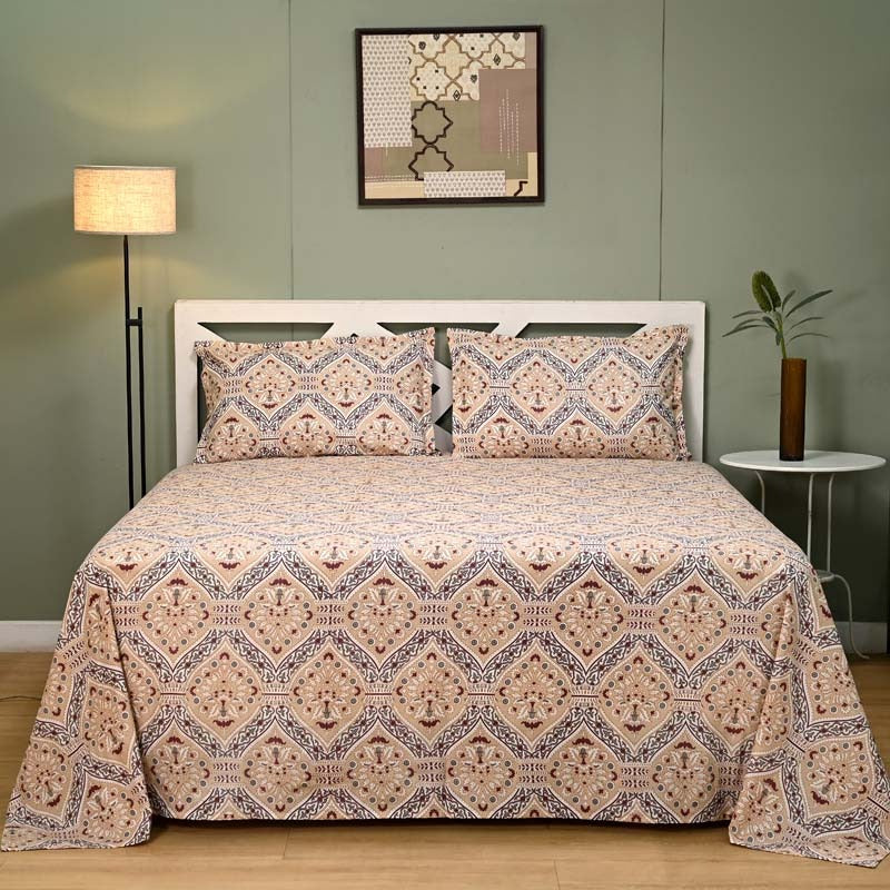 Majestic printed pure cotton king size bedsheet set