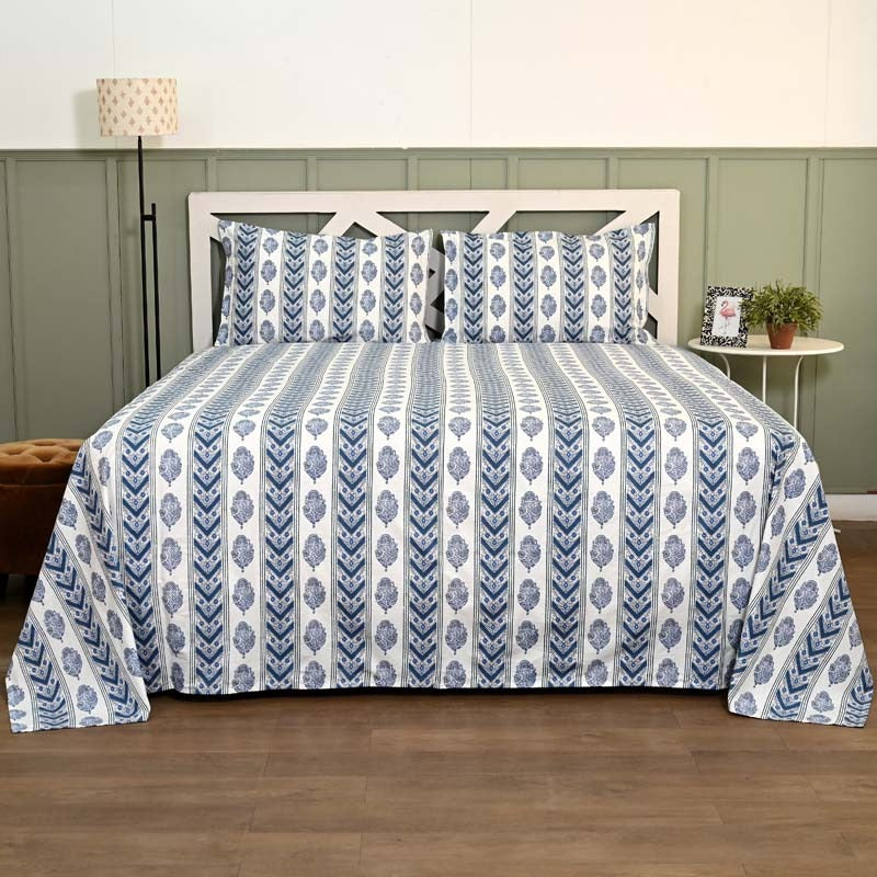 Majestic printed pure cotton king size bedsheet set