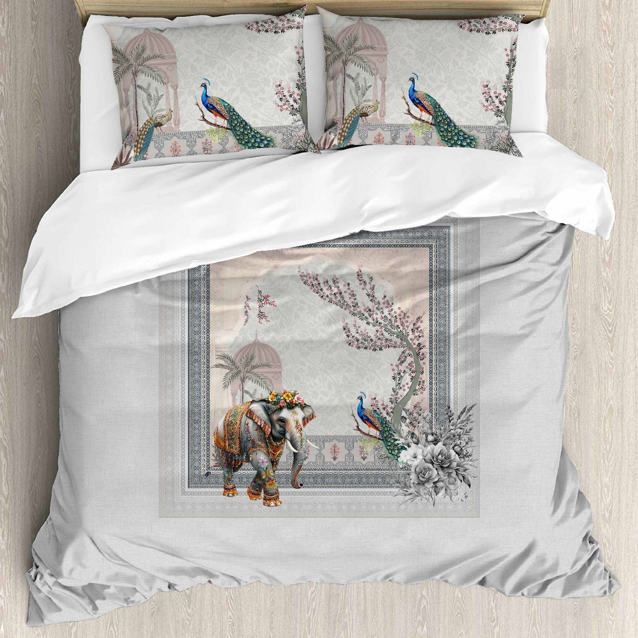 Digital Raga Printed King Size (400 Tc) Pure Cotton Bedsheet