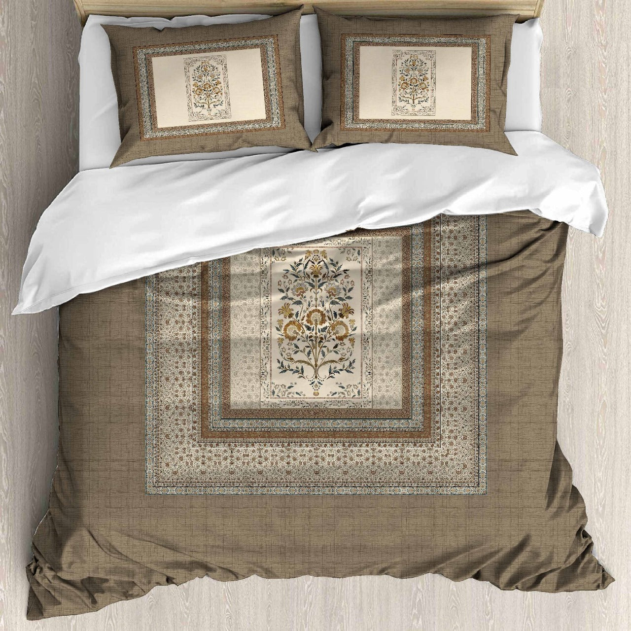 Digital Raga Printed King Size (400 Tc) Pure Cotton Bedsheet
