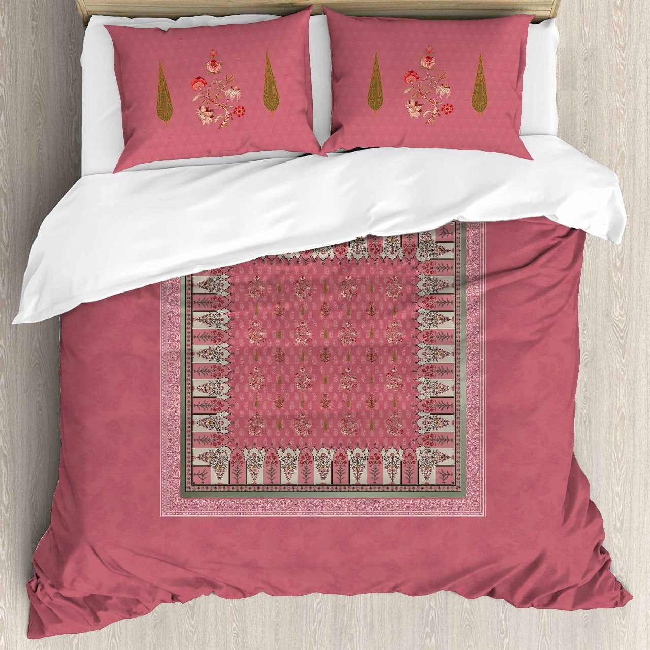 Digital Raga Printed King Size (400 Tc) Pure Cotton Bedsheet