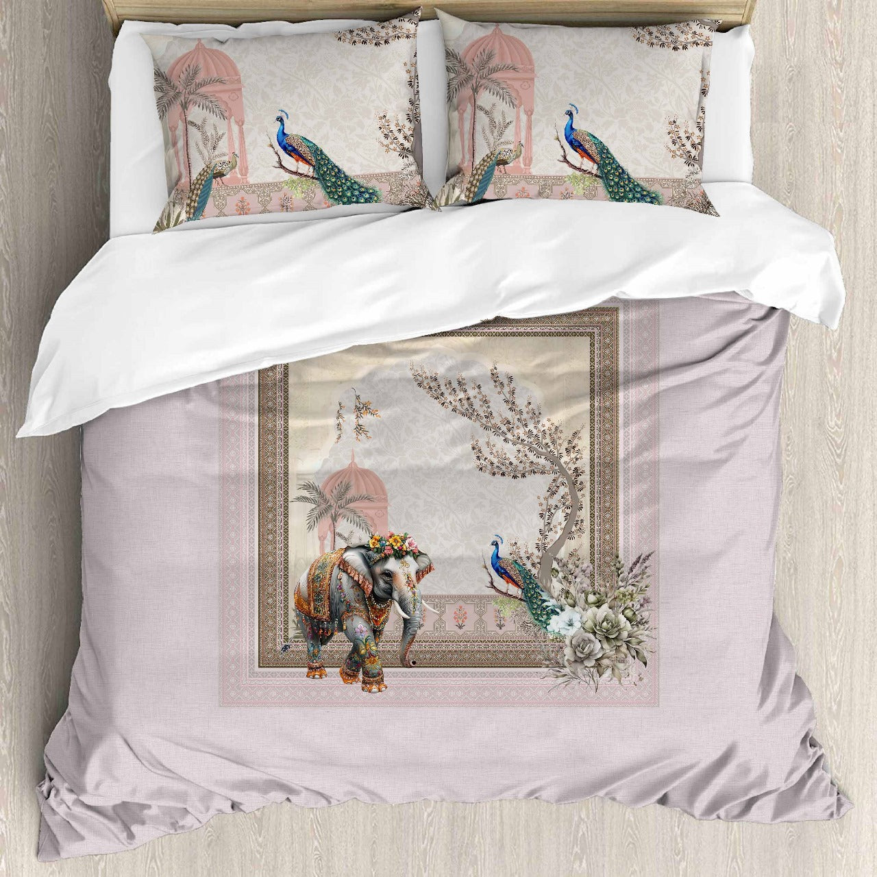 Digital Raga Printed King Size (400 Tc) Pure Cotton Bedsheet