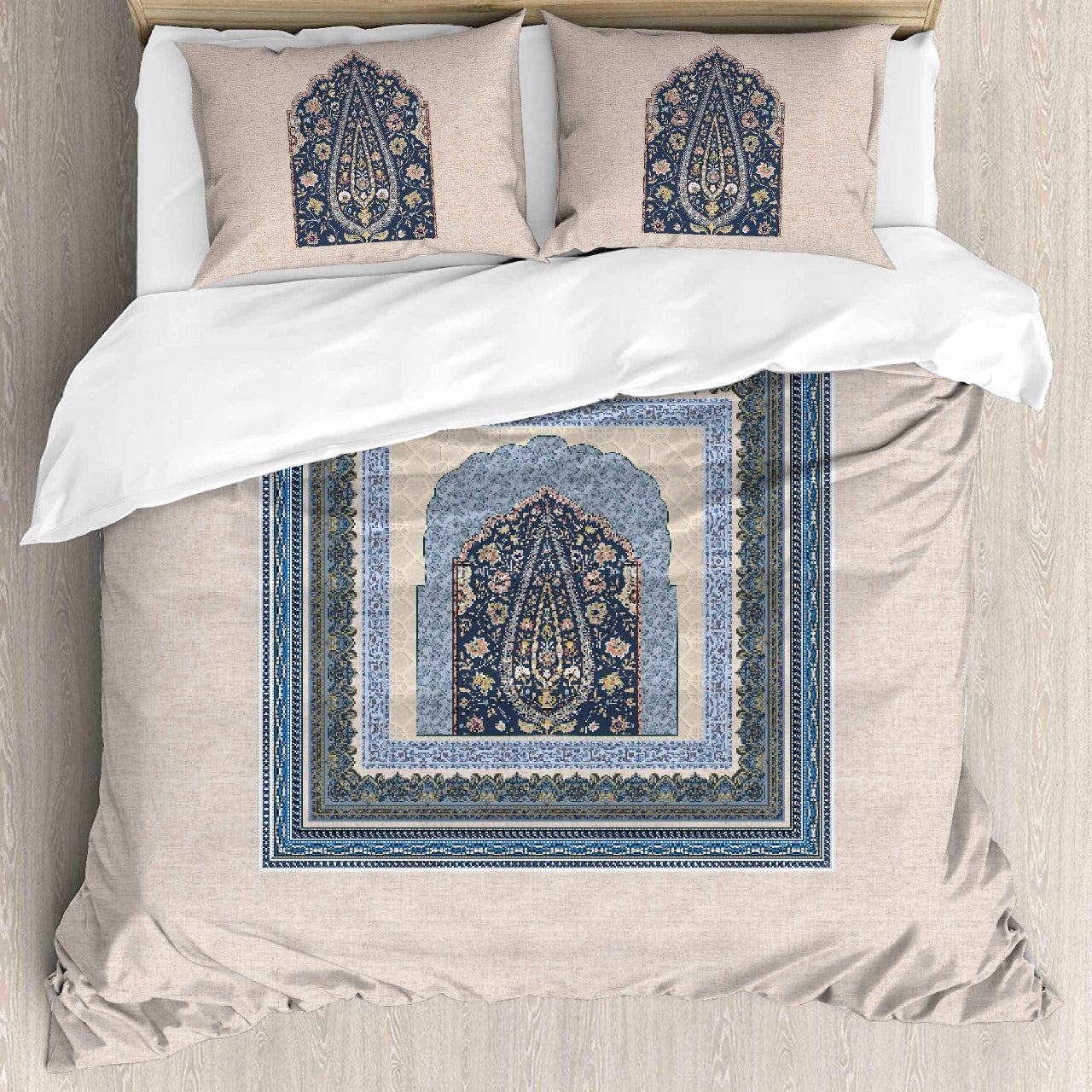 Digital Raga Printed King Size (400 Tc) Pure Cotton Bedsheet