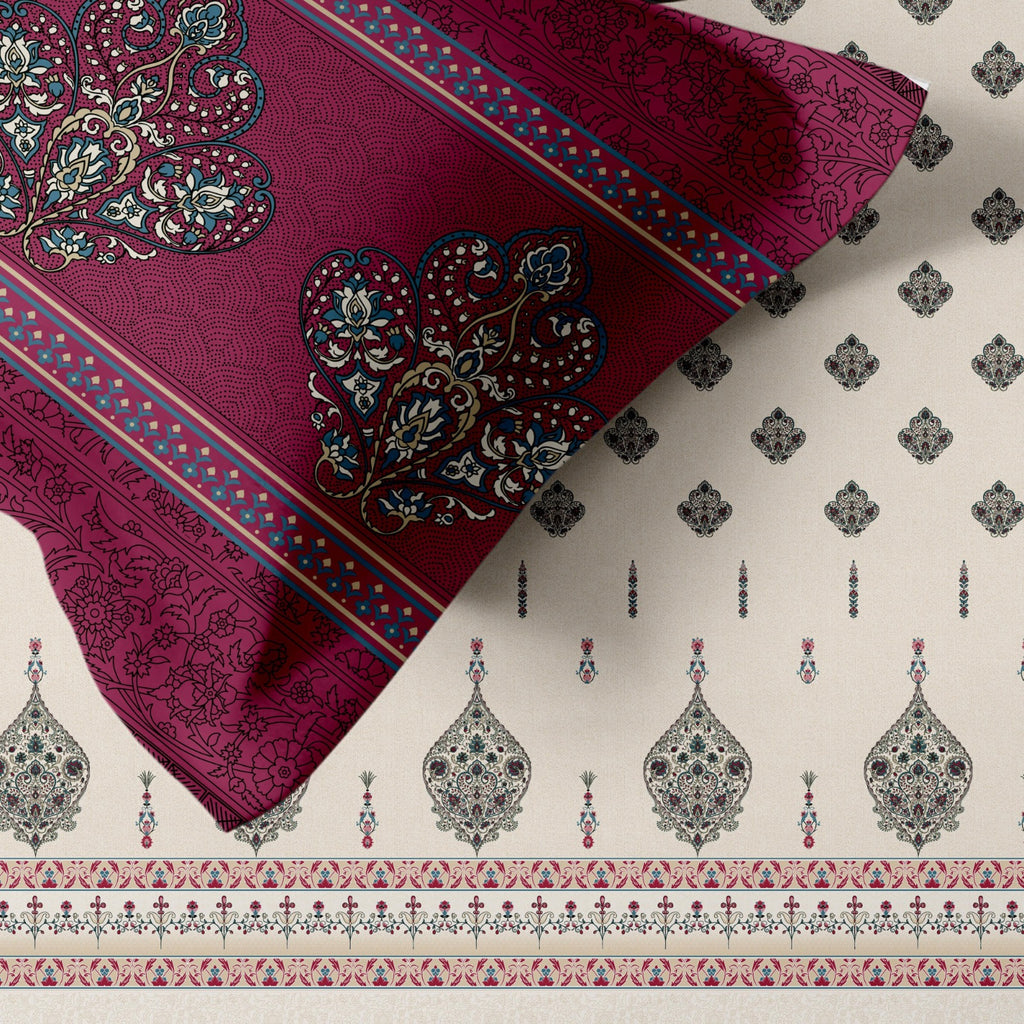 Artistry of india premium pure cotton king size bedsheet set (108*108) inches