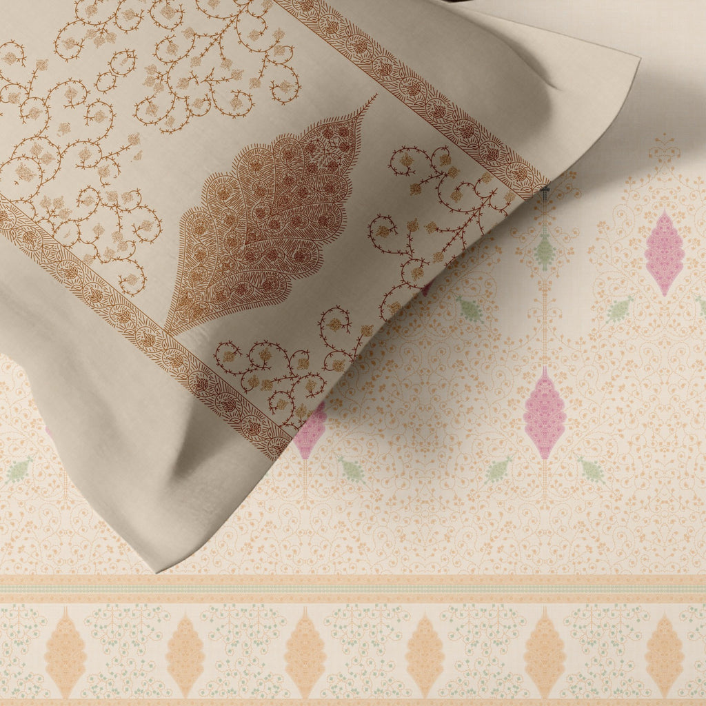 Artistiry of india printed premium cotton super king size bedsheet set