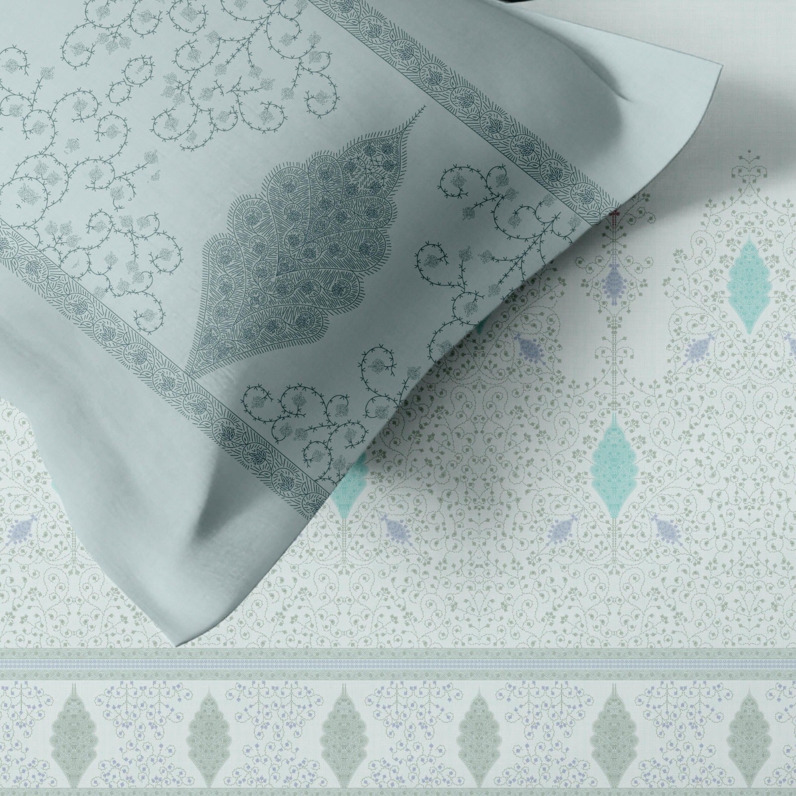 Artistry of india premium pure cotton king size bedsheet set (108*108) inches