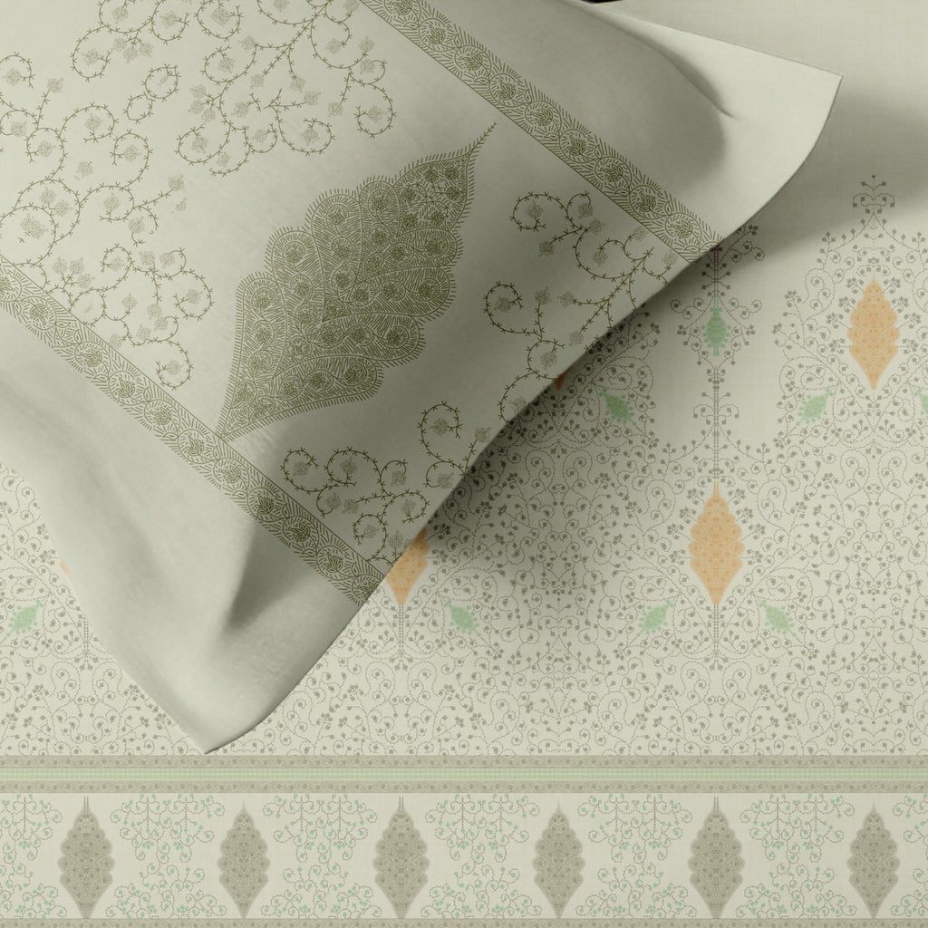 Artistry of india premium pure cotton king size bedsheet set (108*108) inches