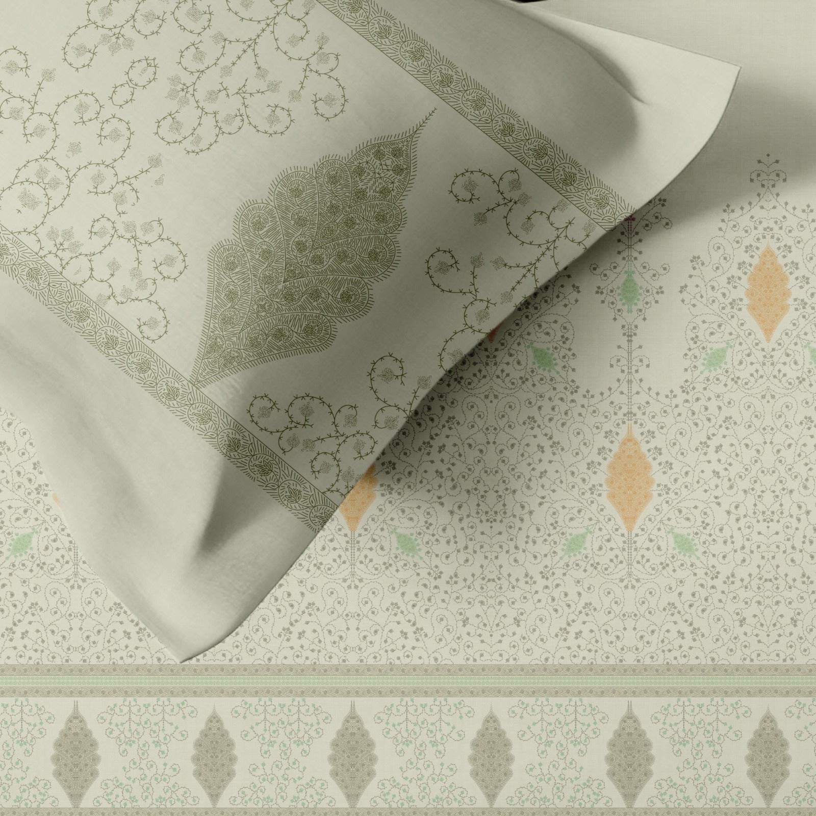 Artistry of india premium pure cotton king size bedsheet set (108*108) inches