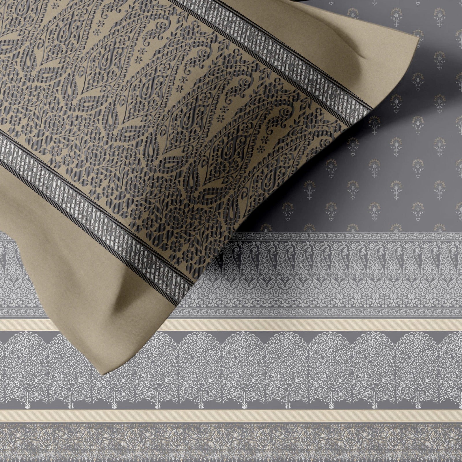 Artistry of india premium pure cotton king size bedsheet set (108*108) inches