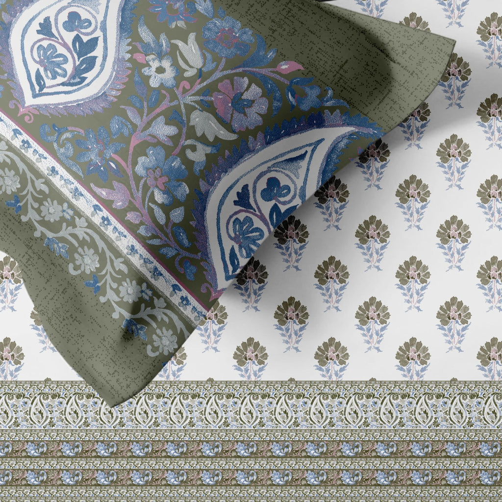 Artistry of india premium pure cotton king size bedsheet set (108*108) inches