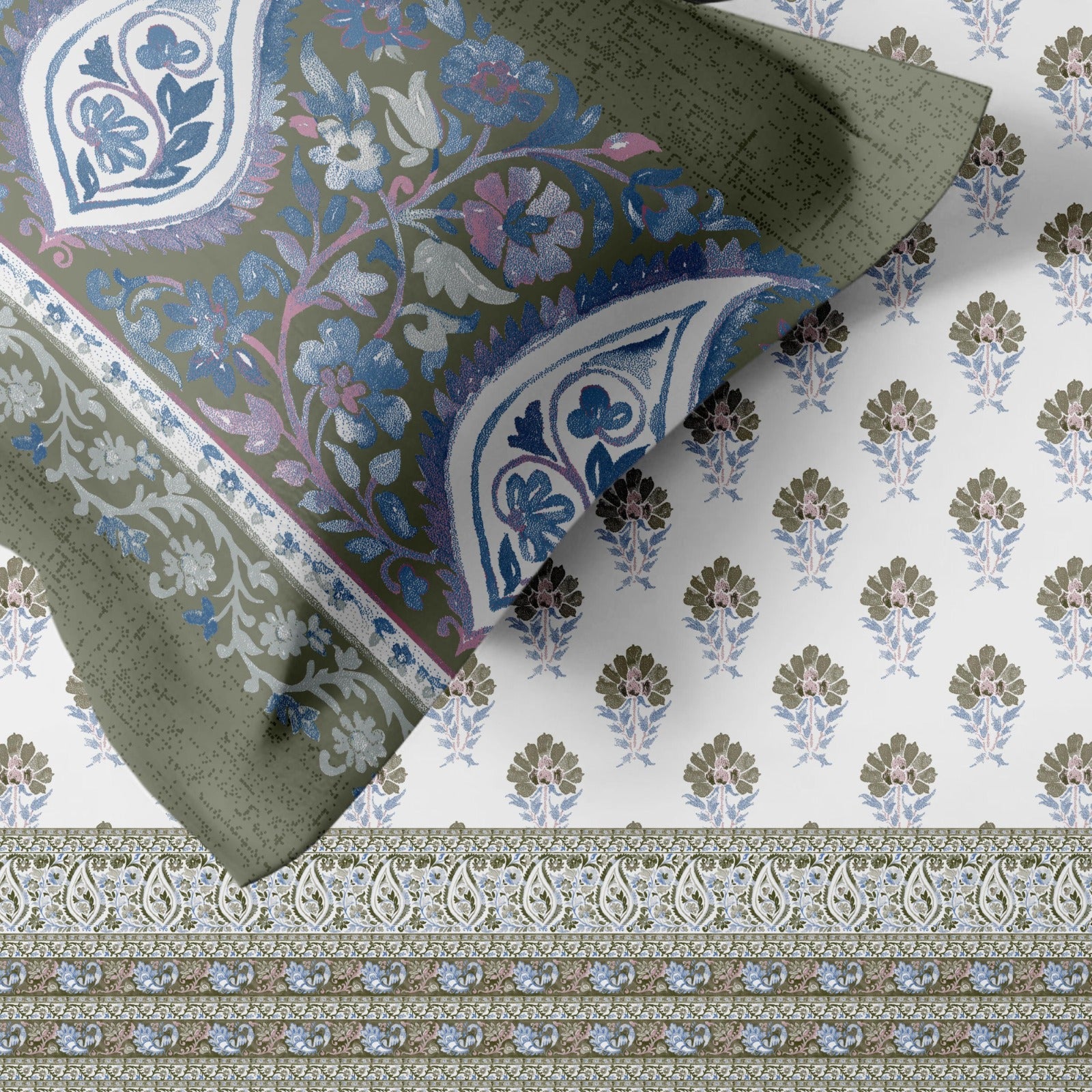 Artistry of india premium pure cotton king size bedsheet set (108*108) inches