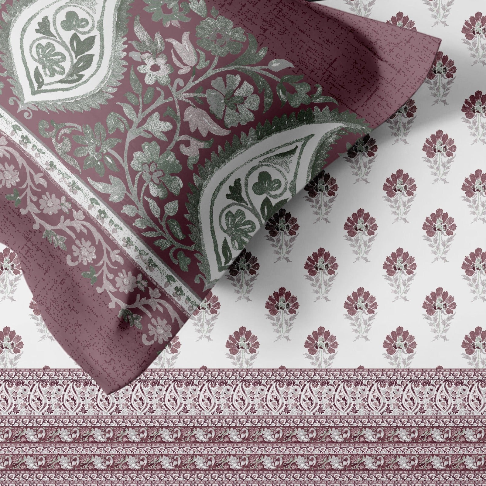 Artistry of india premium pure cotton king size bedsheet set (108*108) inches