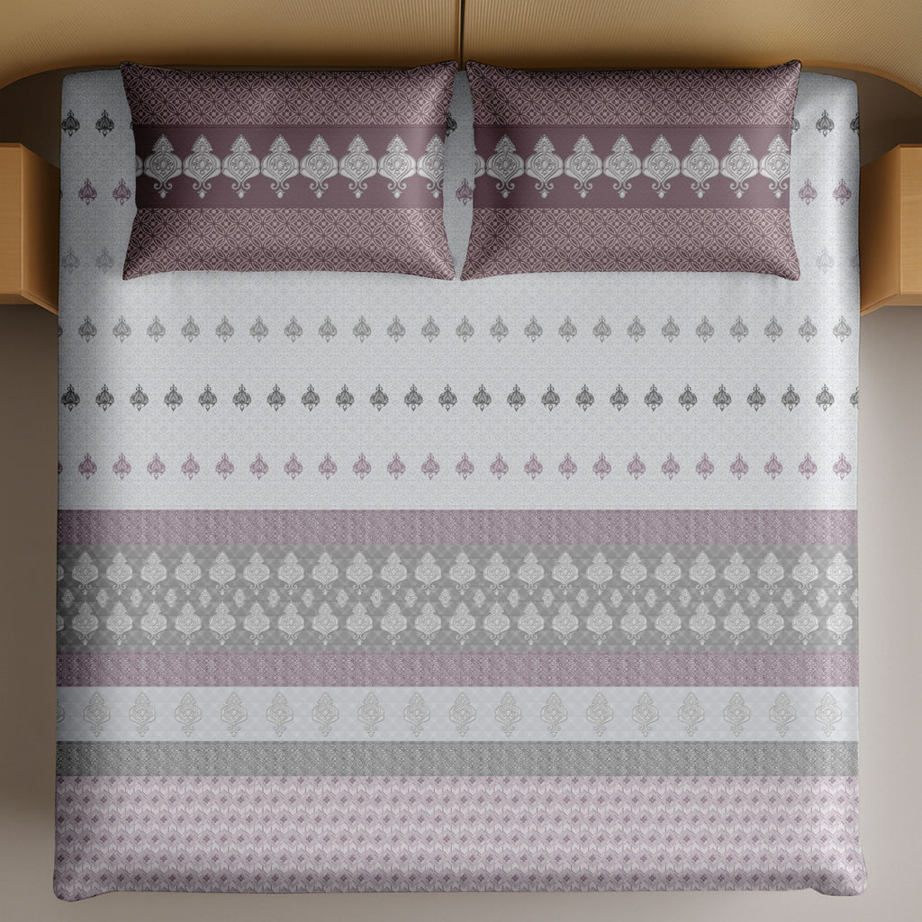 Artistry of india premium pure cotton king size bedsheet set (108*108) inches.
