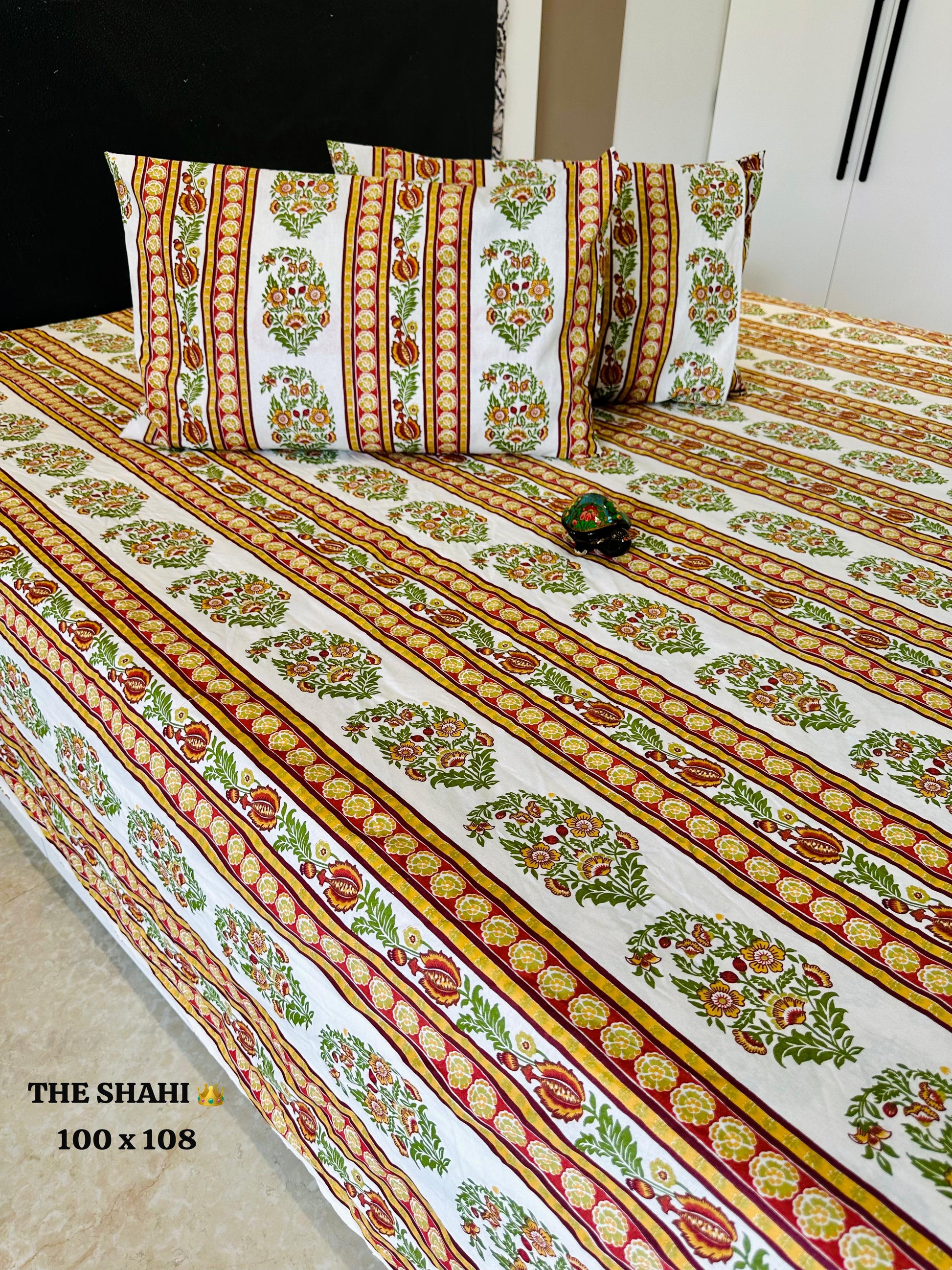 Hastkala Printed  Premium Pure Cotton King size Bed Sheets